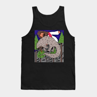 watercolor Jesus Christ saving pangolin Tank Top